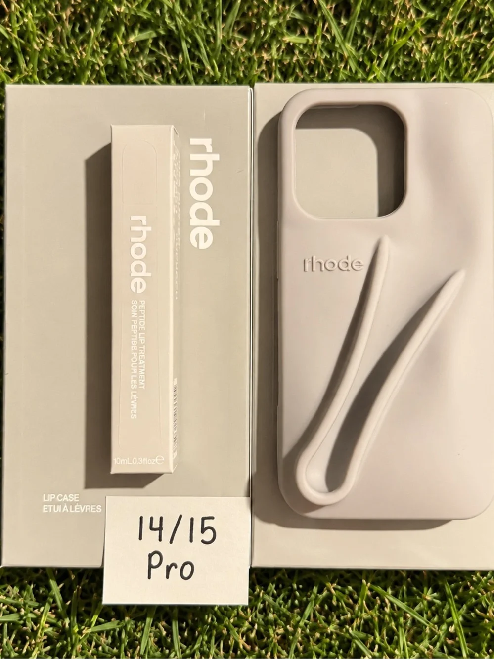 RHODE Lip Treatment & Silicone Phone Case - GREY